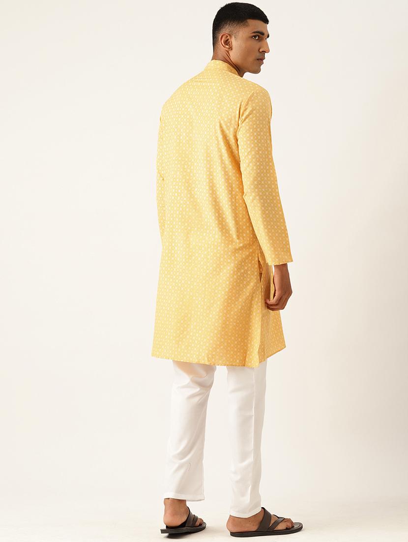 men mandarin neck kurta pyjama set - 20625341 - Standard Image - 2