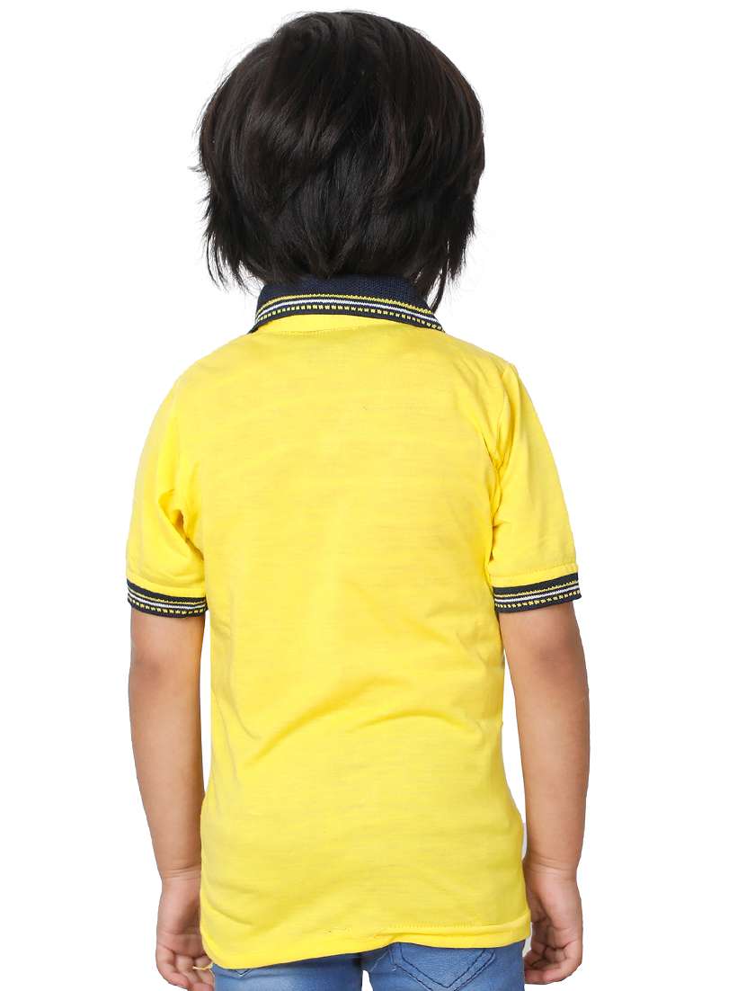 boys yellow printed polo t-shirt - 20625791 -  Standard Image - 2