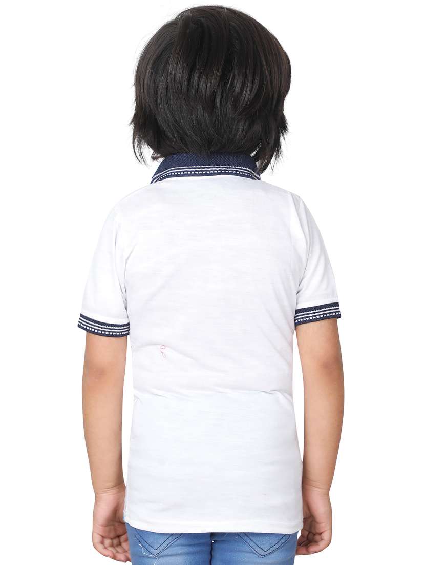 boys printed cotton polo t-shirt - 20625793 -  Standard Image - 2