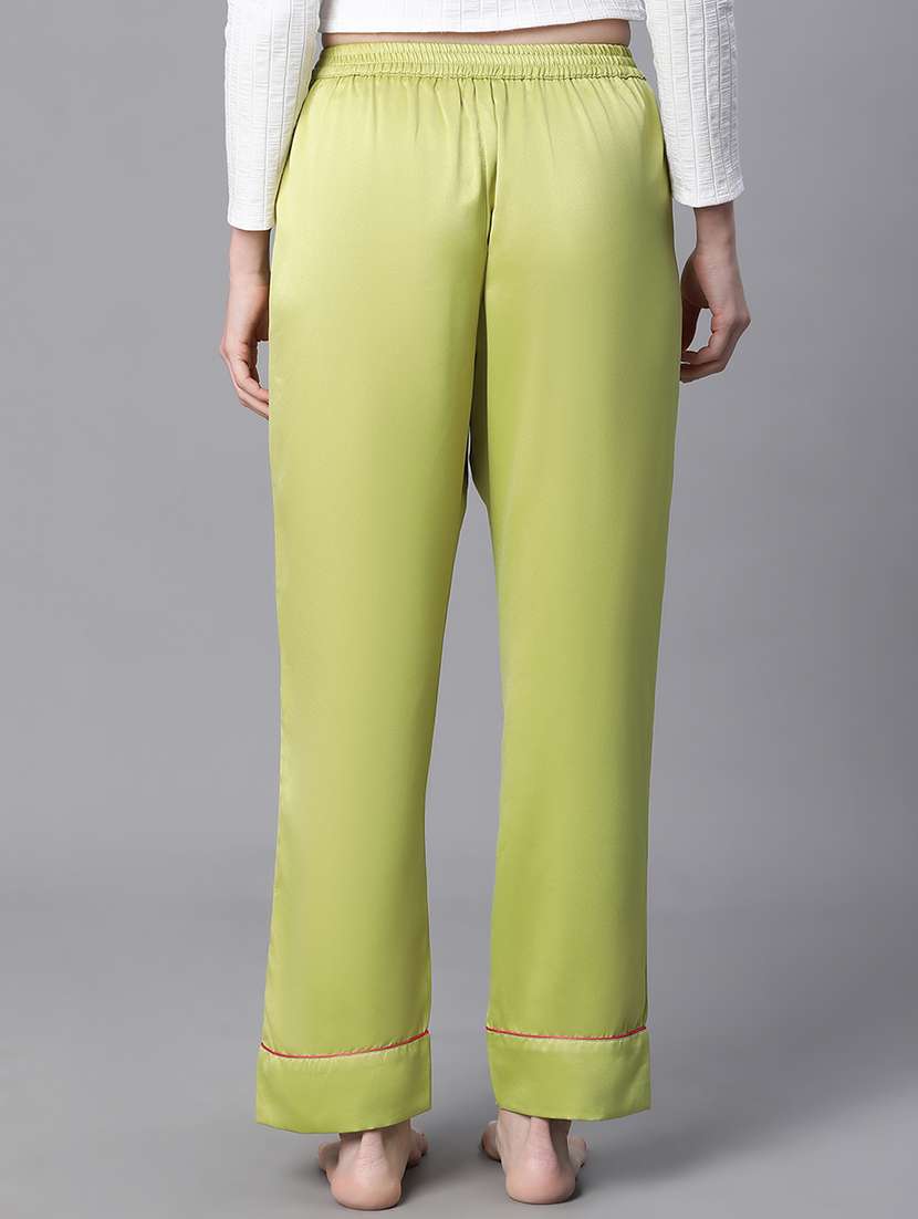 women solid mid rise pajama - 20626599 - Standard Image - 2
