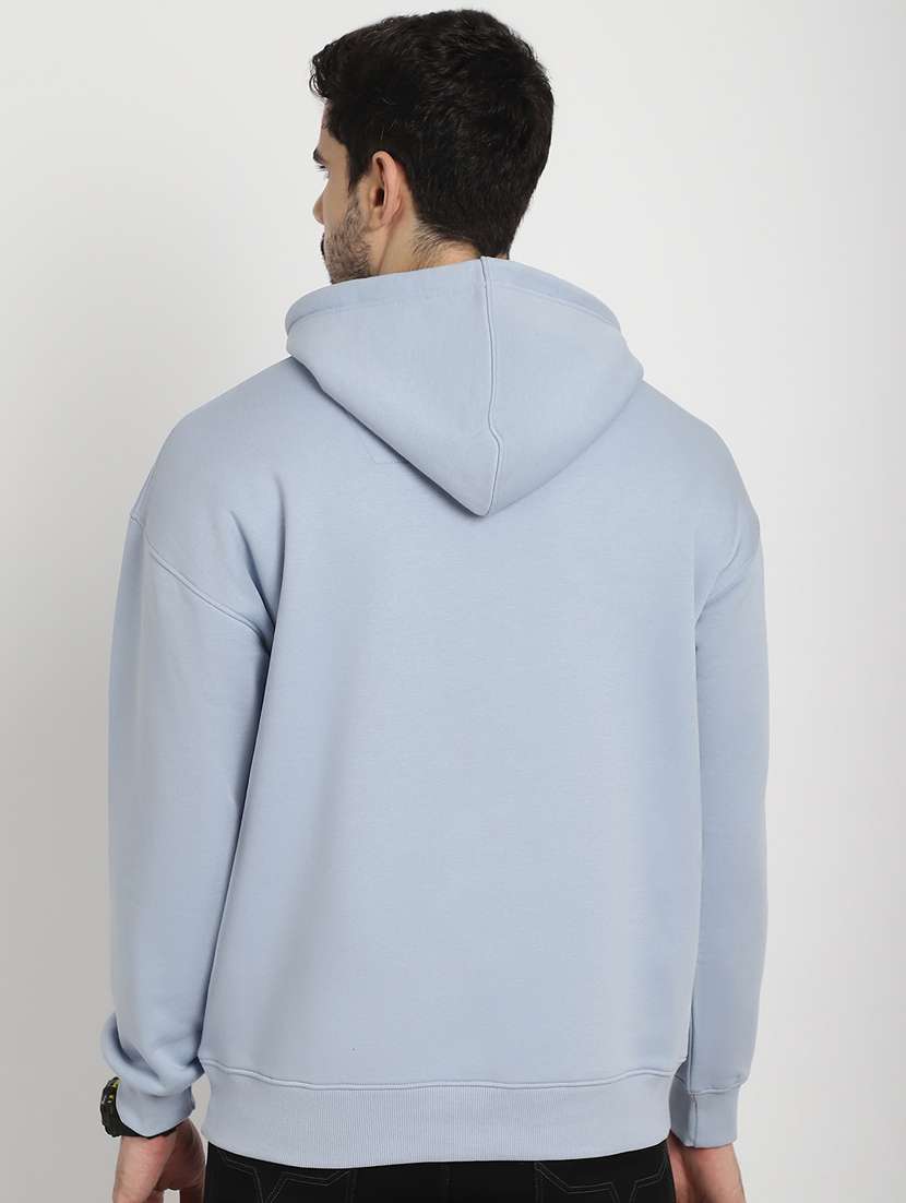 light blue placement print hooded sweatshirt - 20627204 - Standard Image - 2