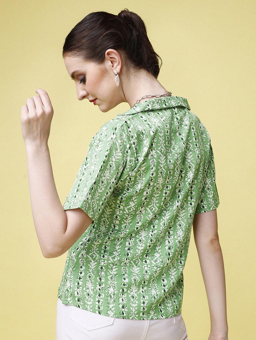 women green printed regular shirt - 20627217 - Standard Image - 2