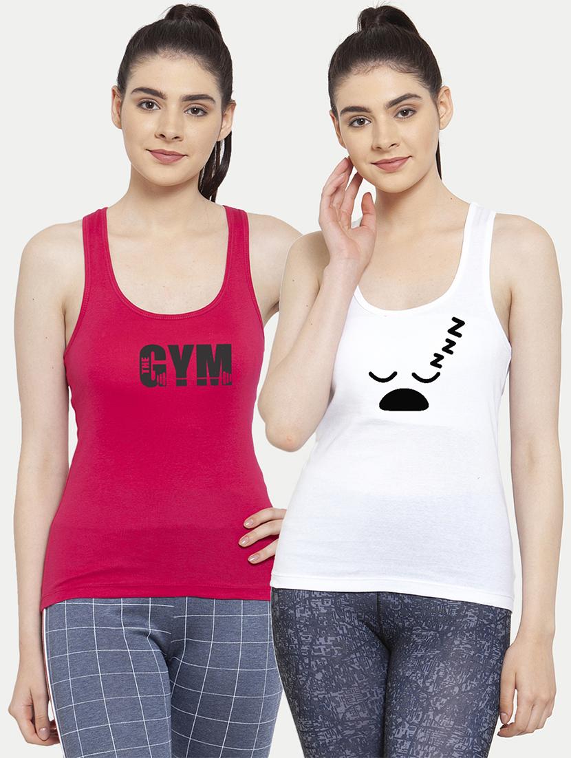 women set of 2 multi coloured tank top - 20627255 - Zoom Image - 0