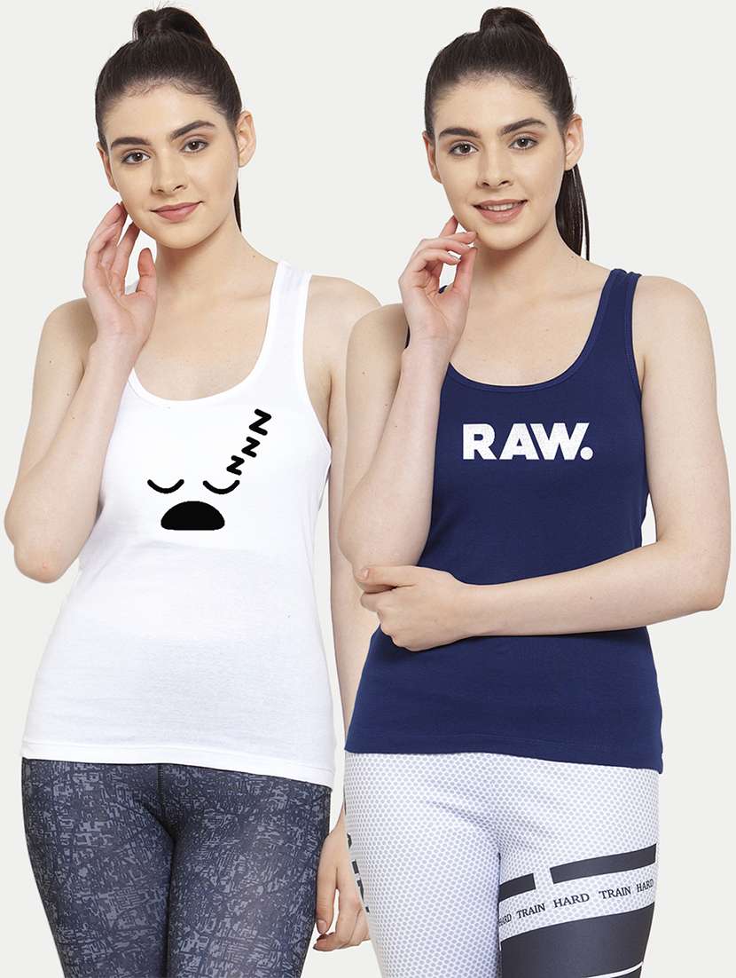 women set of 2 multi coloured tank top - 20627258 -  Zoom Image - 0