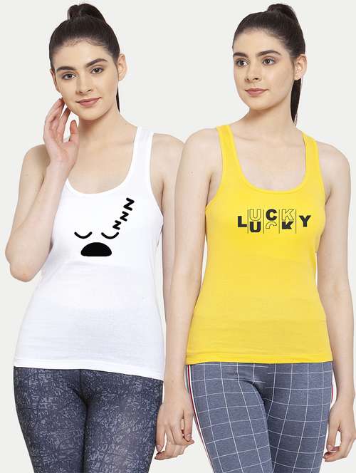 women set of 2 multi coloured tank top - 20627279 - Standard Image - 0