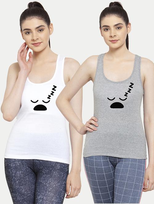 women set of 2 multi coloured tank top - 20627281 - Standard Image - 0