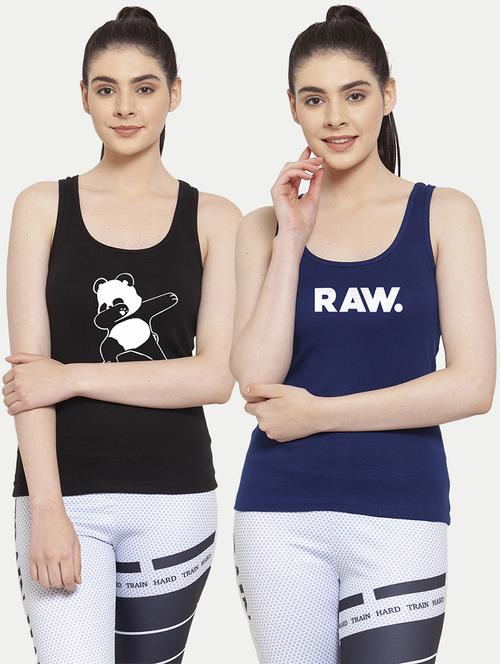 women set of 2 multi coloured tank top - 20627298 - Standard Image - 0