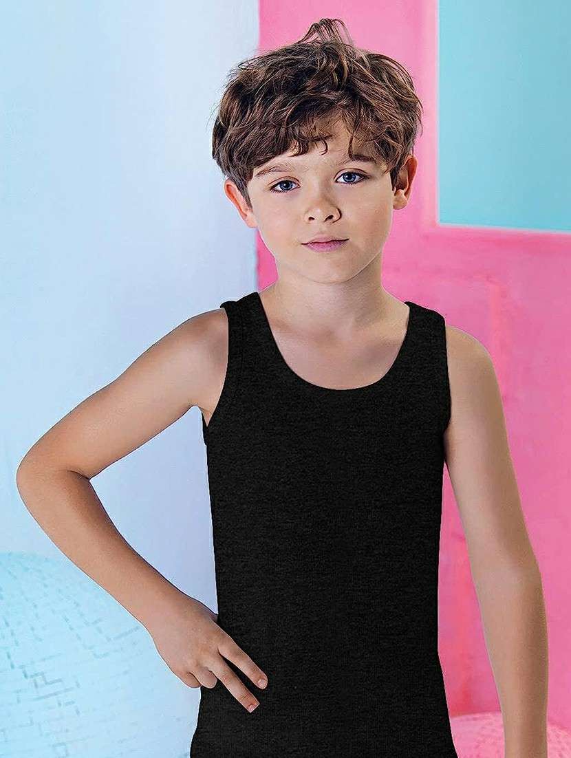 pack of 6 solid vests - 20628253 -  Standard Image - 2