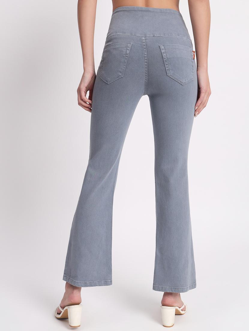 women solid bootcut denim jegging - 20644462 - Standard Image - 2