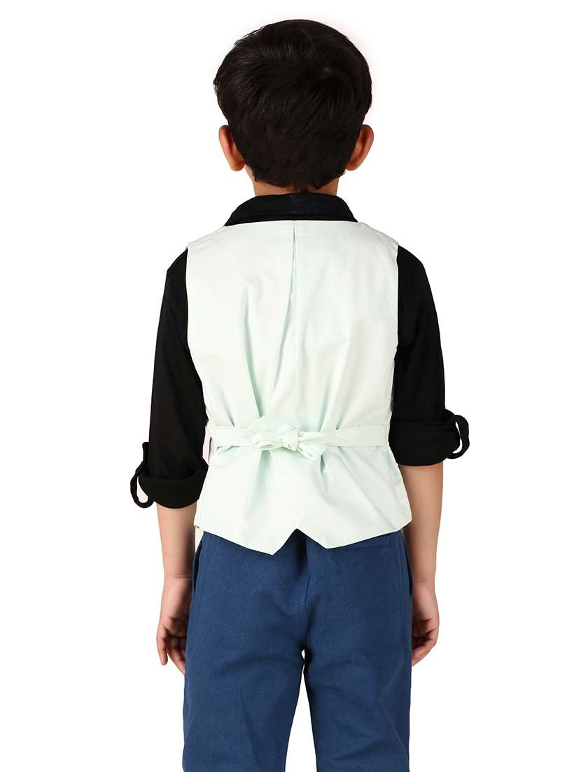 boys solid cotton waistcoat - 20644575 -  Standard Image - 2