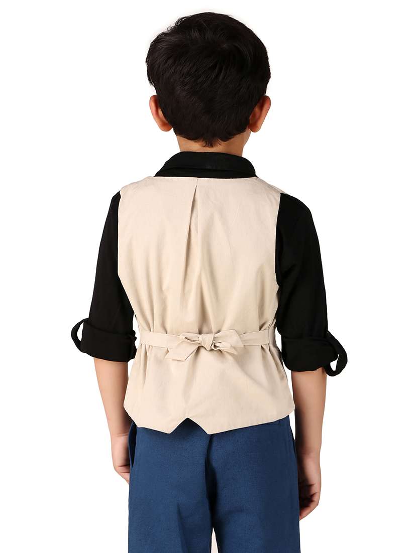 boys solid cotton waistcoat - 20644576 -  Standard Image - 2