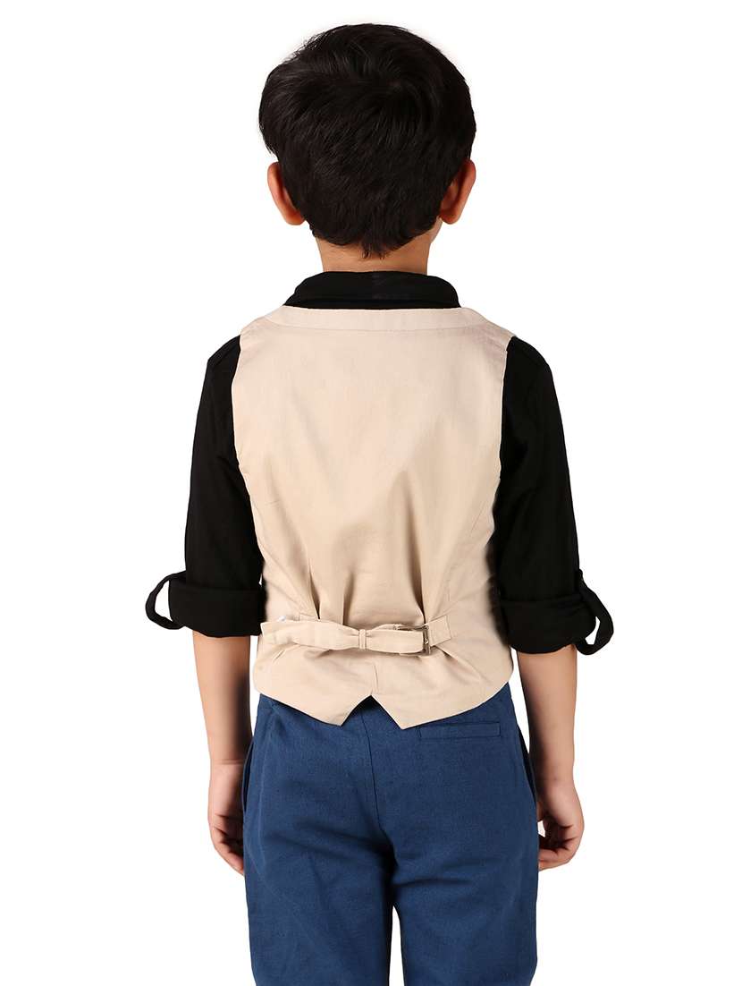 boys solid cotton waistcoat - 20644578 -  Standard Image - 2