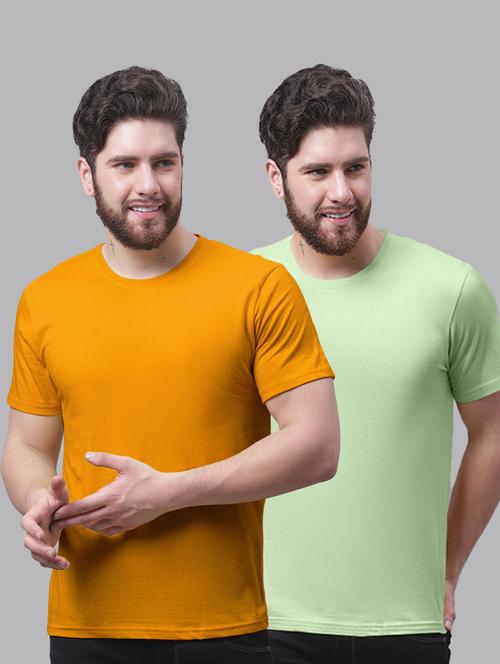 multi colored cotton plain tshirt - 20644862 - Standard Image - 0