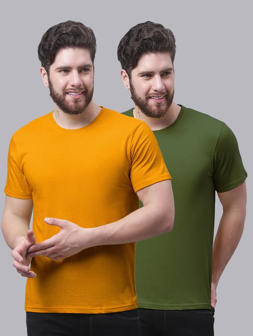 multi colored cotton plain tshirt - 20644863 - Standard Image - 0