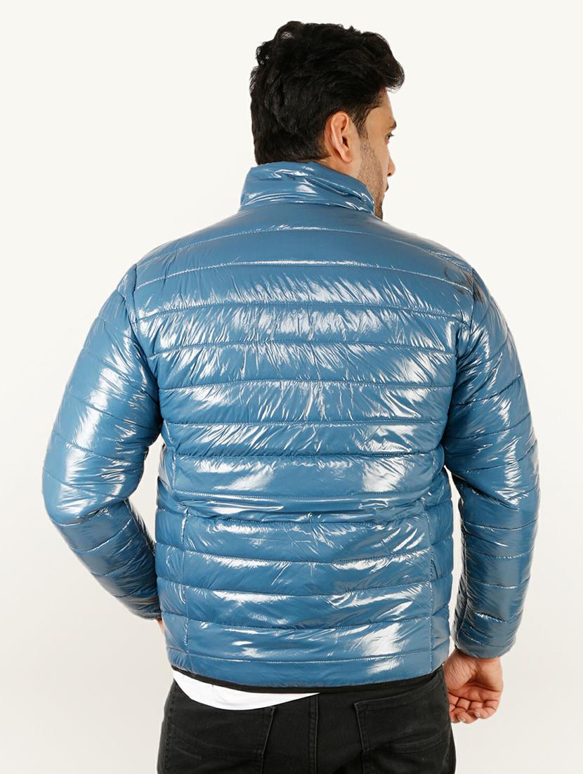 men long sleeved solid quilted jacket - 20644944 - Standard Image - 2