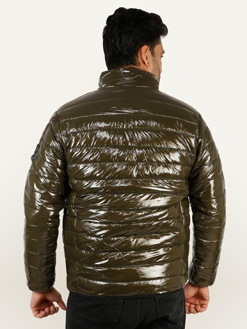 men long sleeved solid quilted jacket - 20644946 - Standard Image - 2