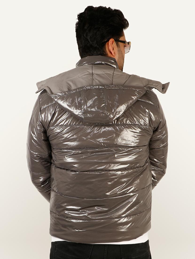 men long sleeved solid quilted jacket - 20644948 - Standard Image - 2