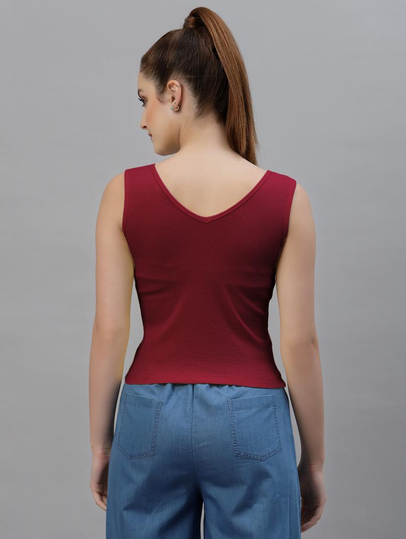 pack of 2 solid sleeveless crop top - 20644996 - Standard Image - 2