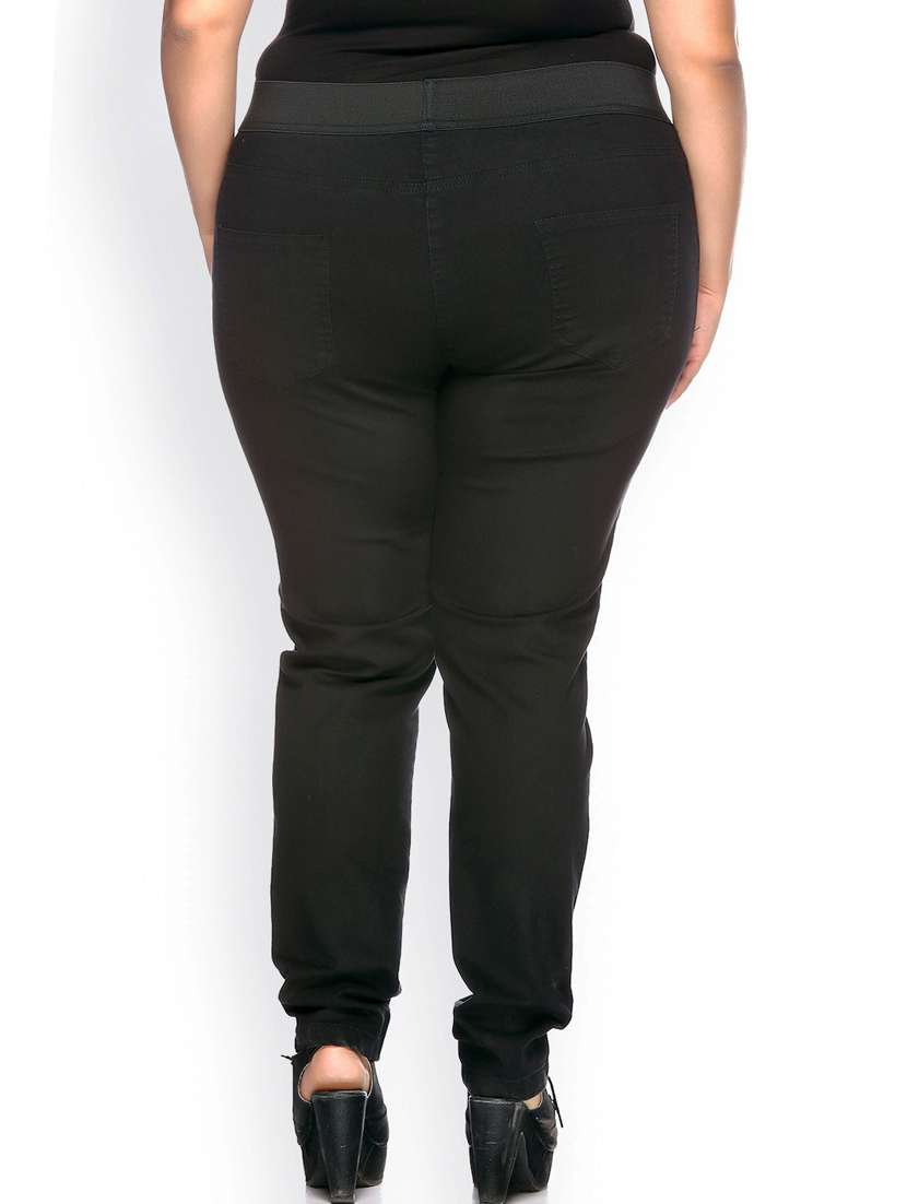 women cotton lycra plus size jegging - 20645080 -  Standard Image - 2