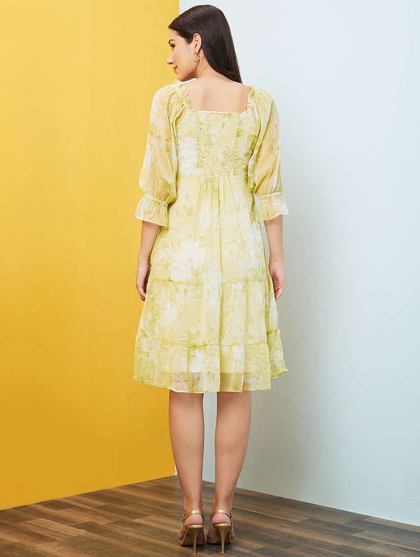 women green polyester a-line dress - 20646103 -  Standard Image - 2