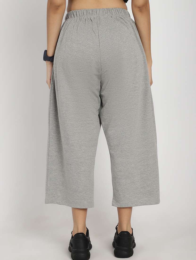 women solid flat front culottes - 20646189 -  Standard Image - 2