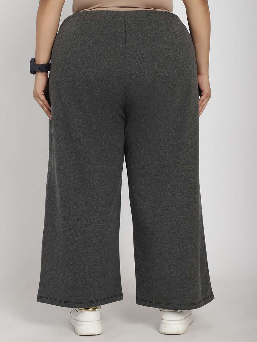 women solid flat front tailored trouser - 20646200 -  Standard Image - 2