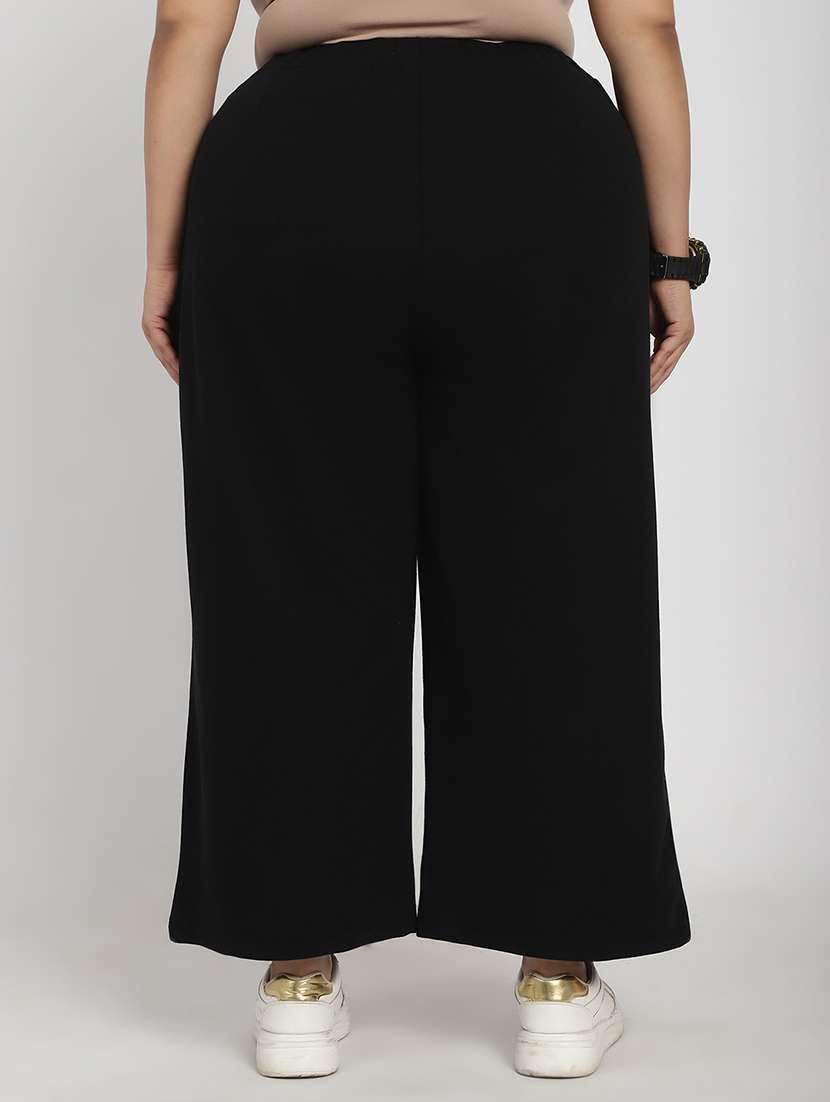 women solid flat front tailored trouser - 20646201 -  Standard Image - 2