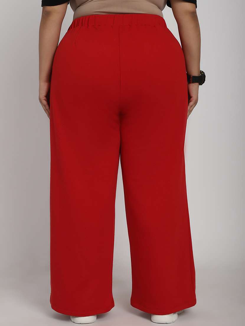 women solid flat front tailored trouser - 20646203 -  Standard Image - 2