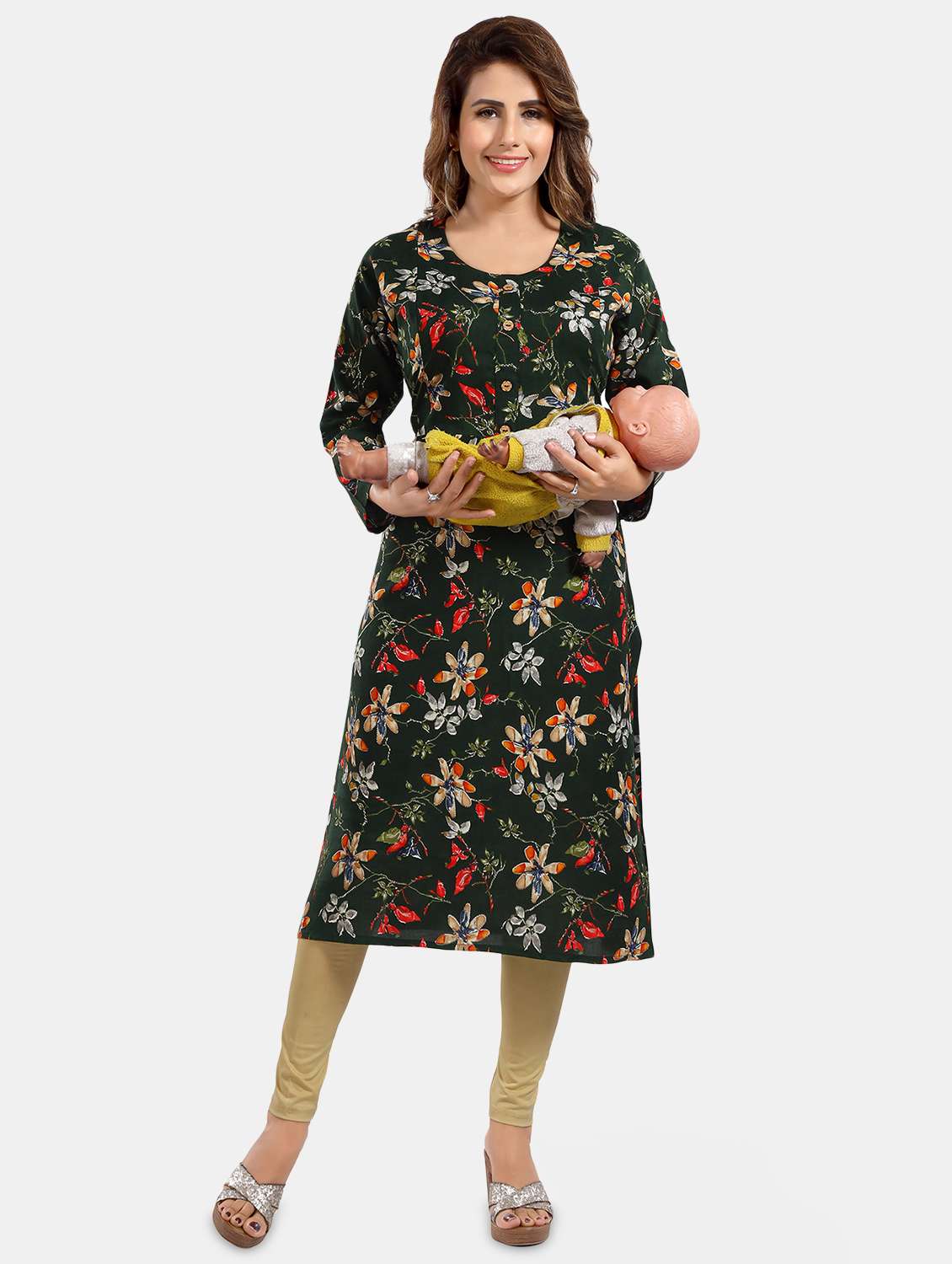 women floral printed maternity wear kurta