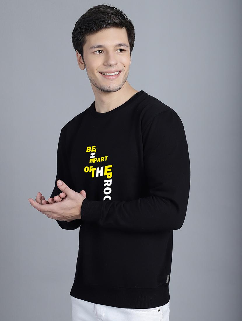 men front print round neck sweatshirt - 20646438 - Standard Image - 2