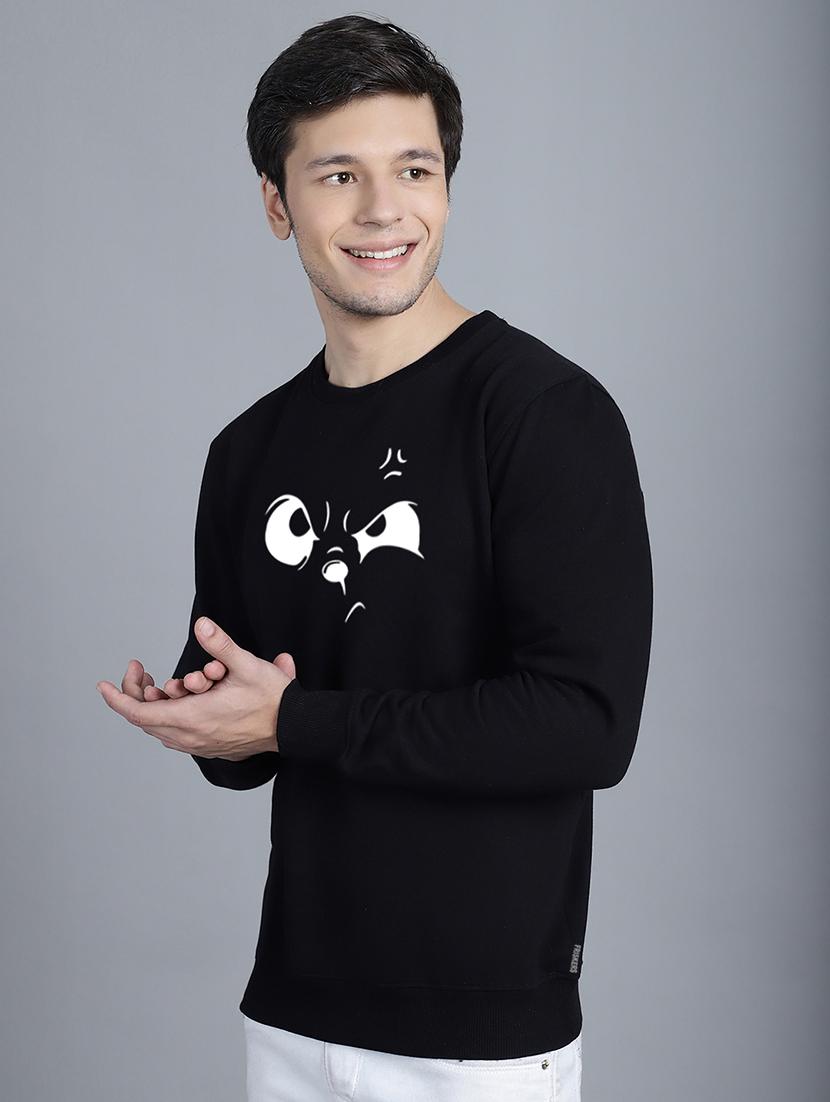 men chest print round neck sweatshirt - 20646452 - Standard Image - 2