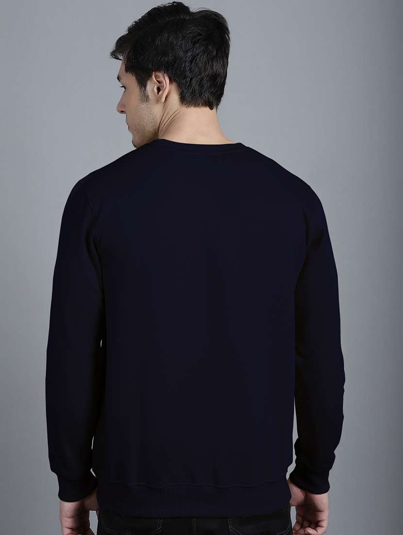 men chest print round neck sweatshirt - 20646456 - Standard Image - 2