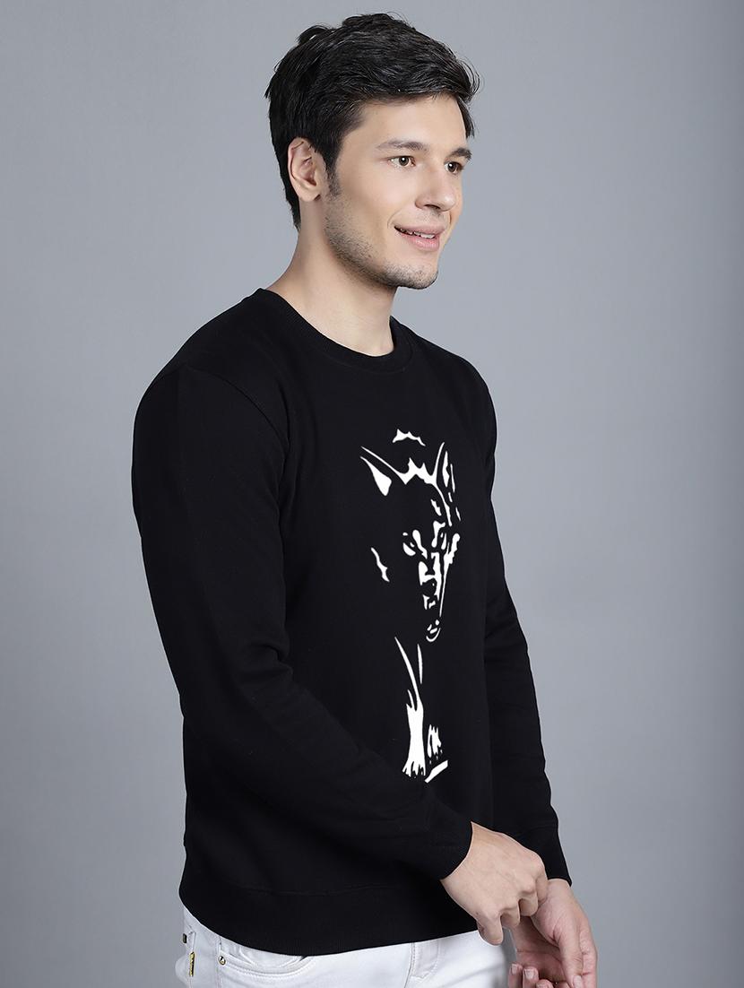 men front print round neck sweatshirt - 20646461 - Standard Image - 2