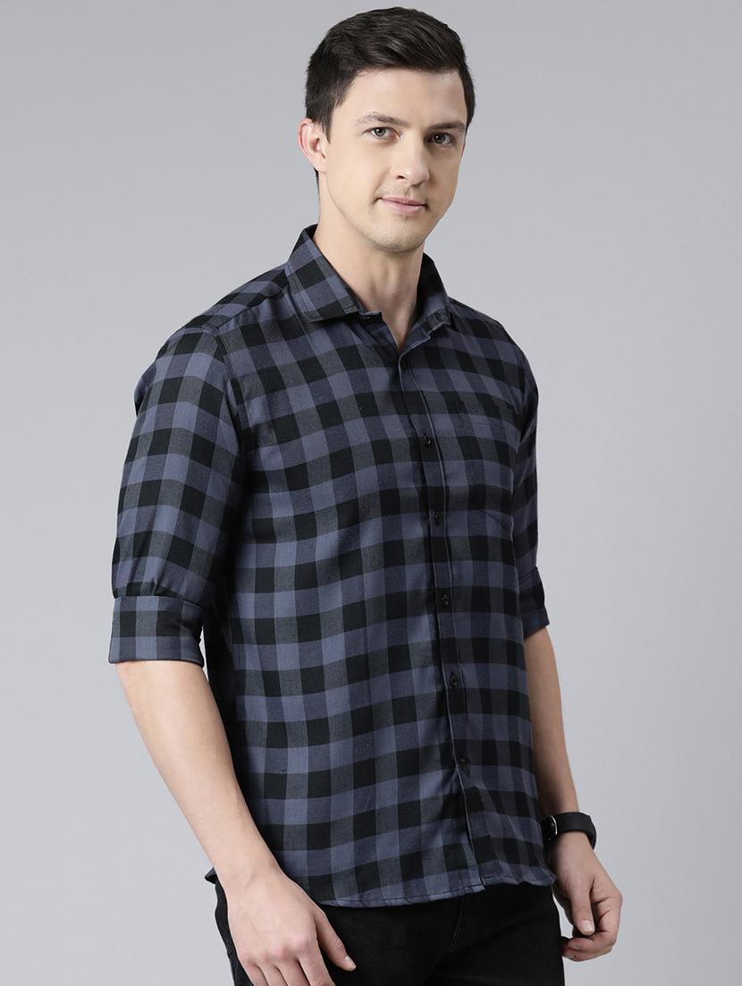 grey cotton casual shirt - 20649087 - Standard Image - 2