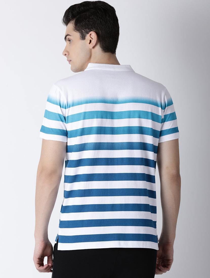 men polo neck striped t-shirt - 20649435 - Standard Image - 2