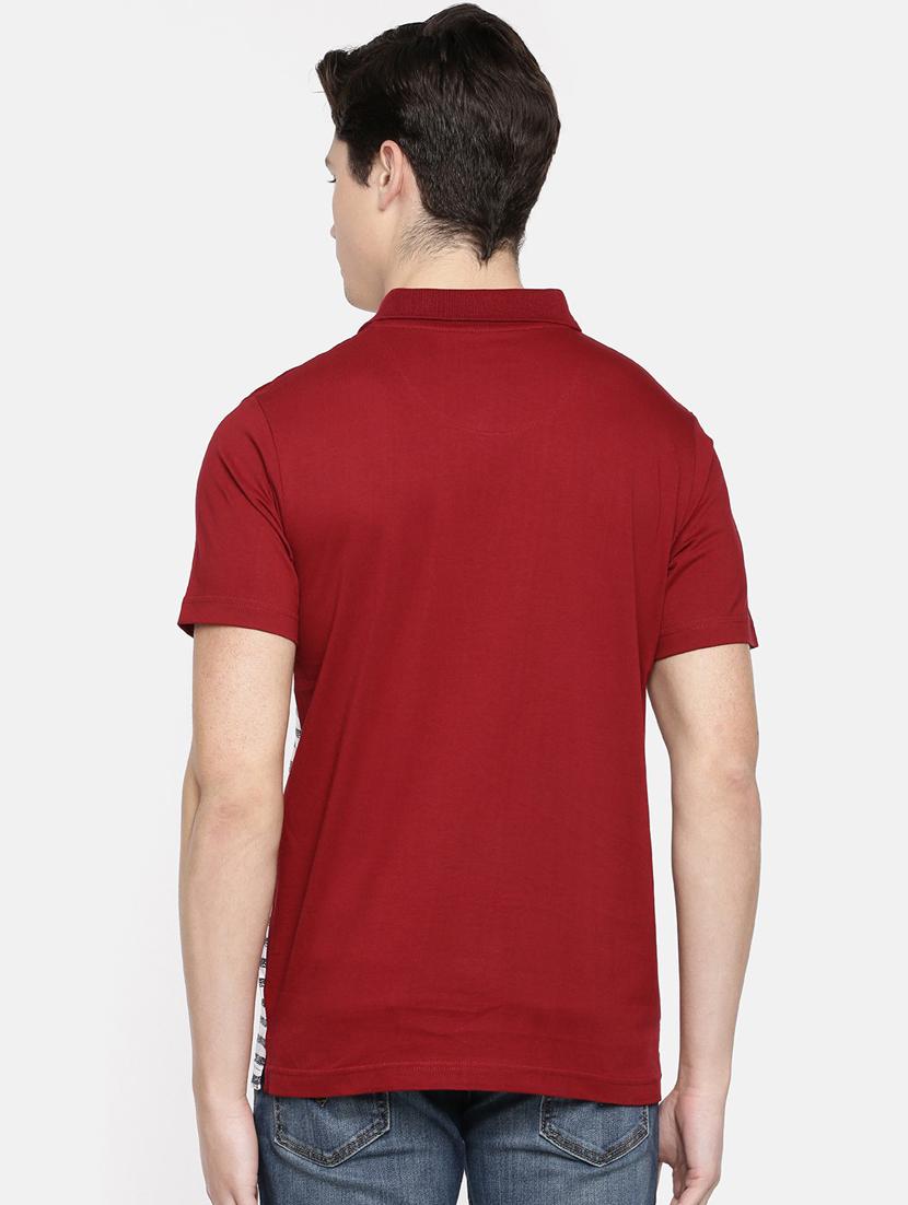 men polo neck color block t-shirt - 20649734 - Standard Image - 2