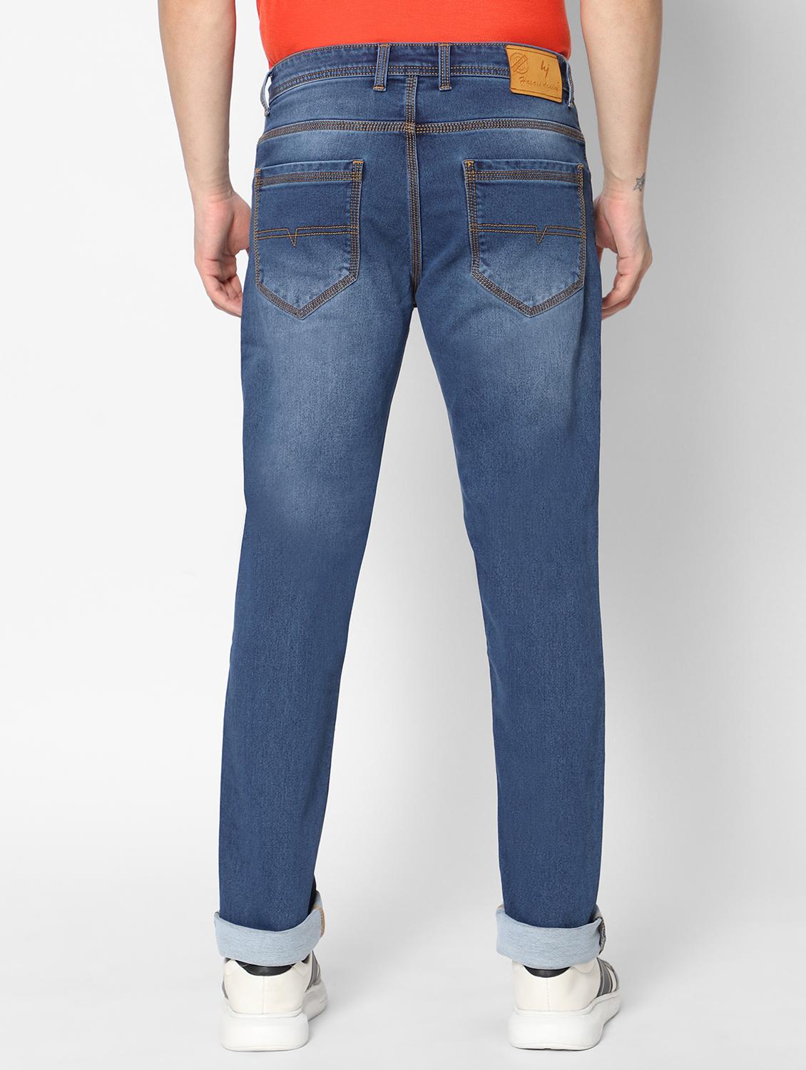 men mid rise denim washed jeans - 20650219 - Standard Image - 2
