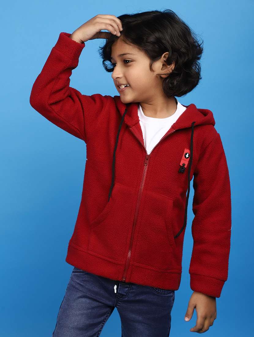 maroon cotton  sweatshirt - 20651270 -  Standard Image - 2