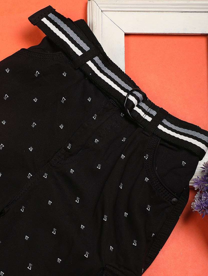 boys black cotton three fourth - 20652463 -  Standard Image - 2