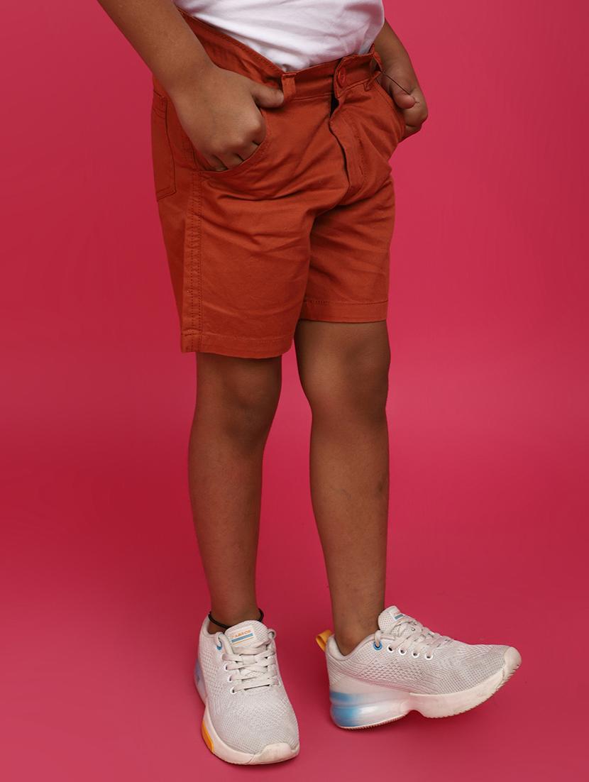 kids mid rise solid shorts - 20653709 - Standard Image - 2