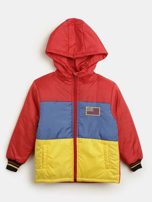boys color block quilted jacket - 20655142 -  Standard Image - 0