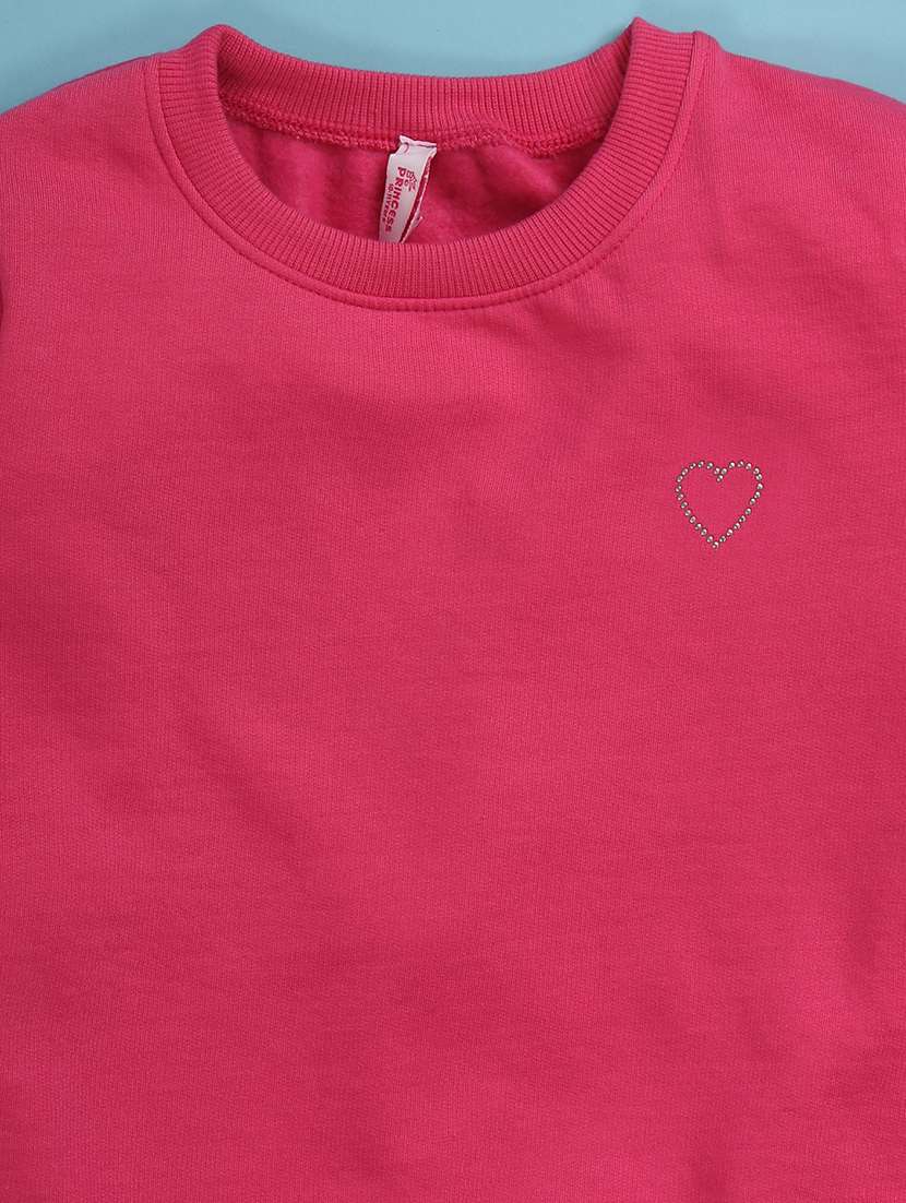 solid fuchsia pink detailed sweatshirt - 20657924 -  Standard Image - 2