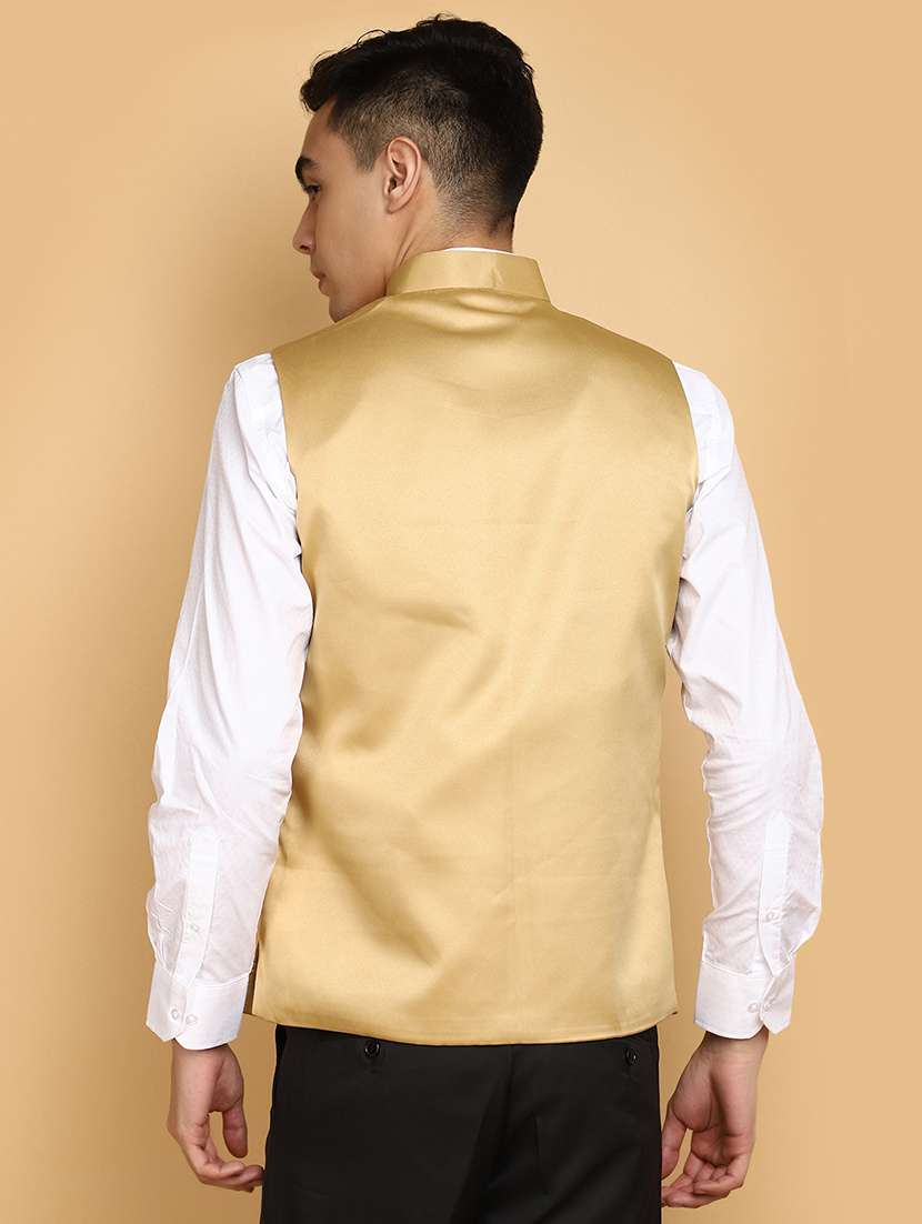 men solid color nehru jacket - 20663876 -  Standard Image - 2