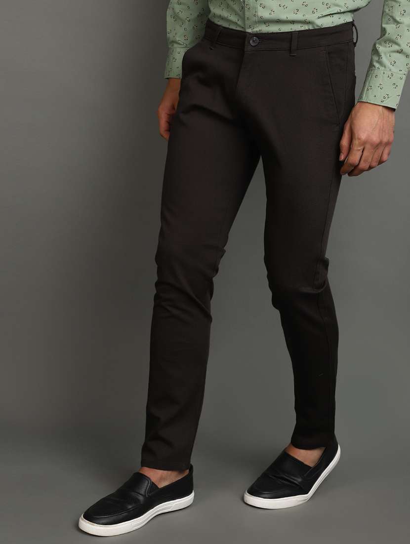 men solid cotton chinos casual trouser - 20664505 -  Standard Image - 2