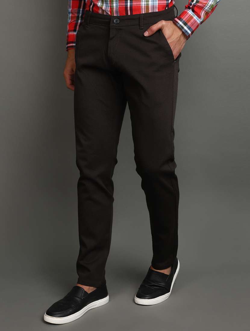 black cotton chinos casual trouser - 20664506 -  Standard Image - 2