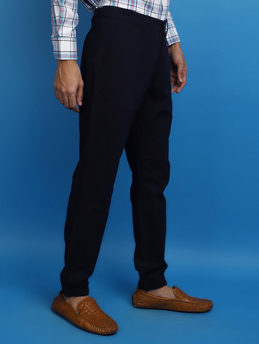 navy blue cotton chinos casual trouser - 20664510 - Standard Image - 2