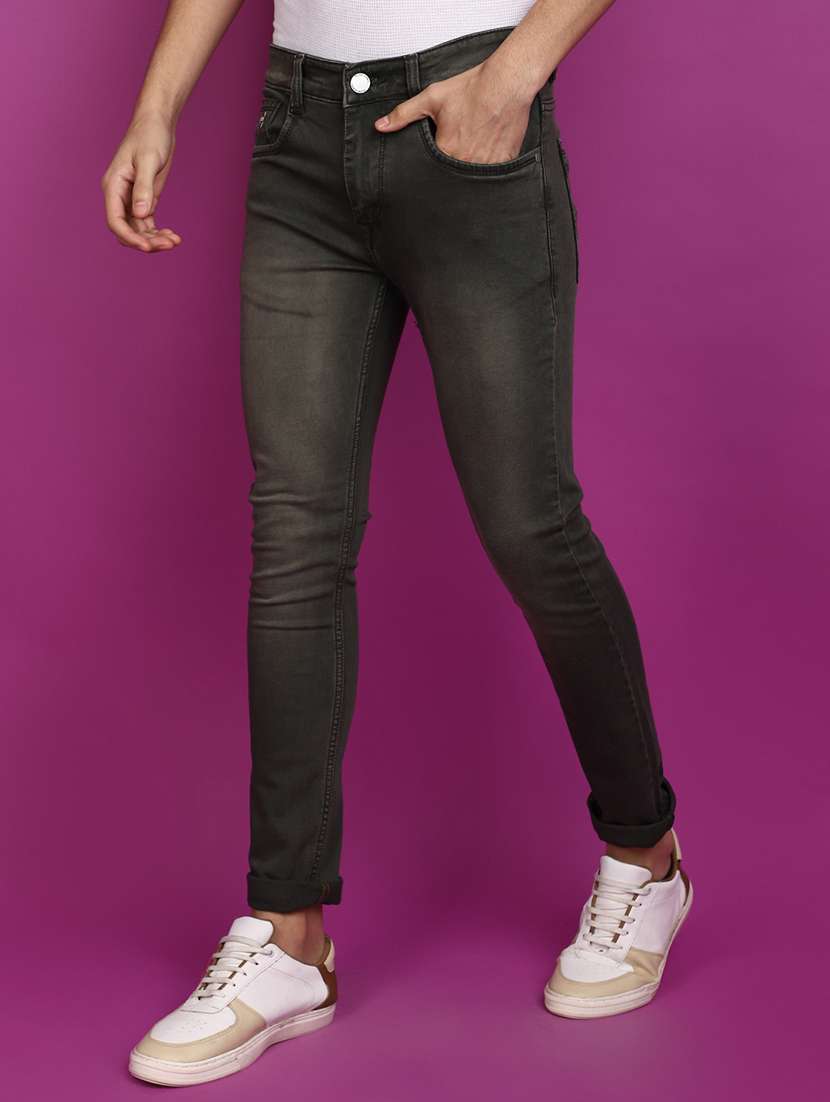 men mid rise plain denim jeans - 20665776 -  Standard Image - 2