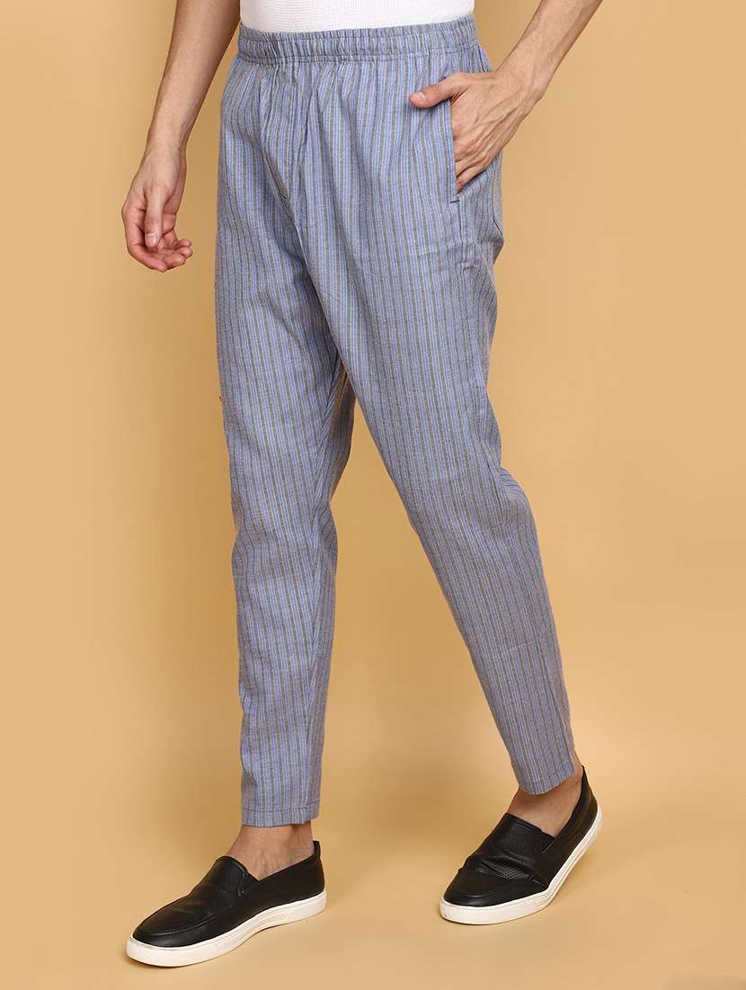 men mid rise striped pyjama - 20666834 -  Standard Image - 2
