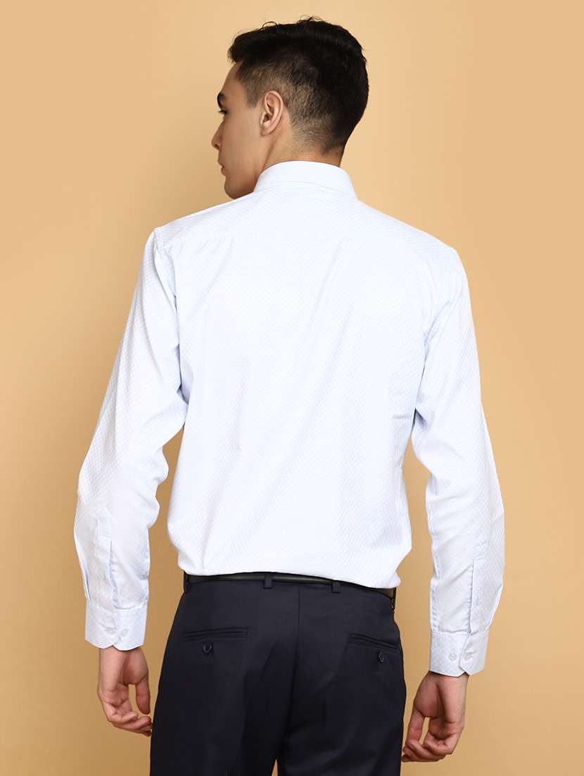 men white self design formal shirt - 20668400 -  Standard Image - 2