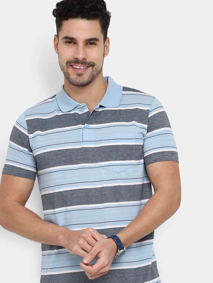 men short sleeve stripes regular t-shirt - 20669562 -  Standard Image - 2